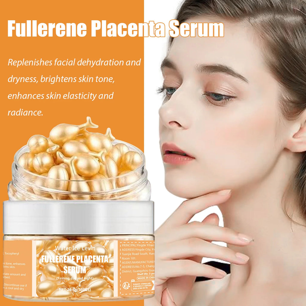 Capsules Collagène Visage 50pcs - Sérum Anti-Rides Acné Taches Raffermissant