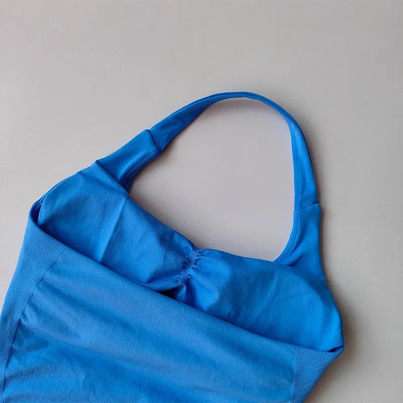 Brassière Sport Femme Halter Dos Élégant - Soutien-Gorge Yoga Anti-Choc Fitness Pilates