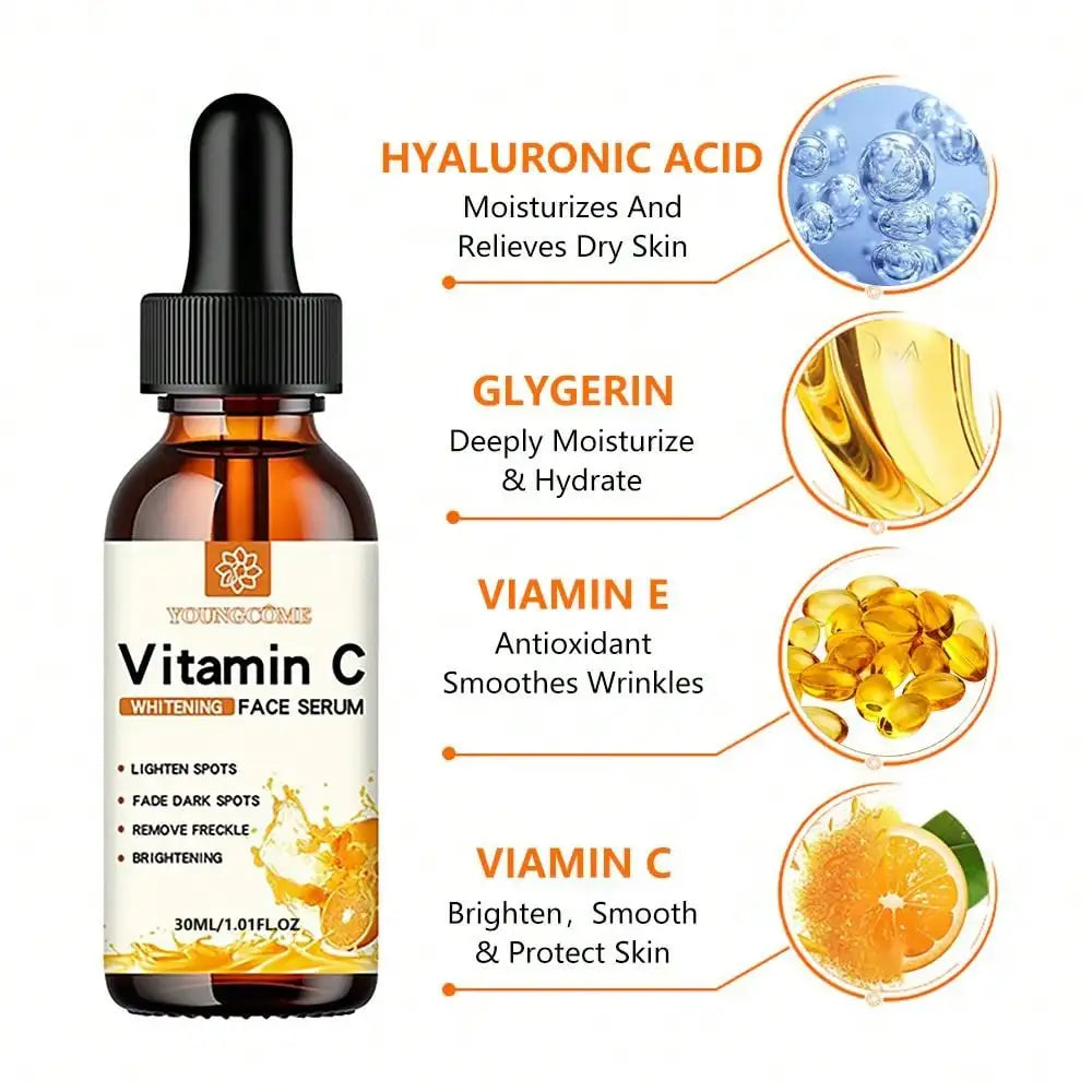 Essence Vitamine C Acide Hyaluronique - Anti-Taches Hydratant Anti-Âge Visage