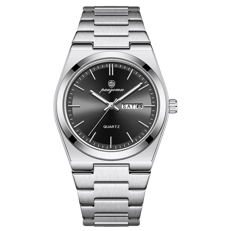 Montre Homme Luxe Acier Inoxydable - Quartz Sport Étanche Lumineuse Date