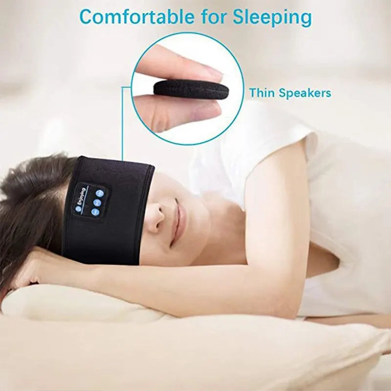 Bandeau Bluetooth Sommeil Sport - Écouteurs Sans Fil Masque Yeux Musique