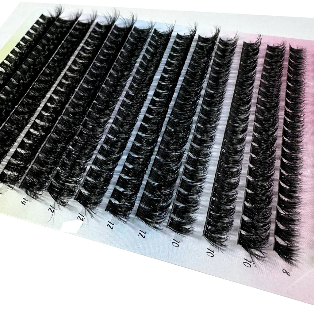 Kit Extensions Cils 640 Clusters 5D - Faux Mink Volume Épais Maquillage
