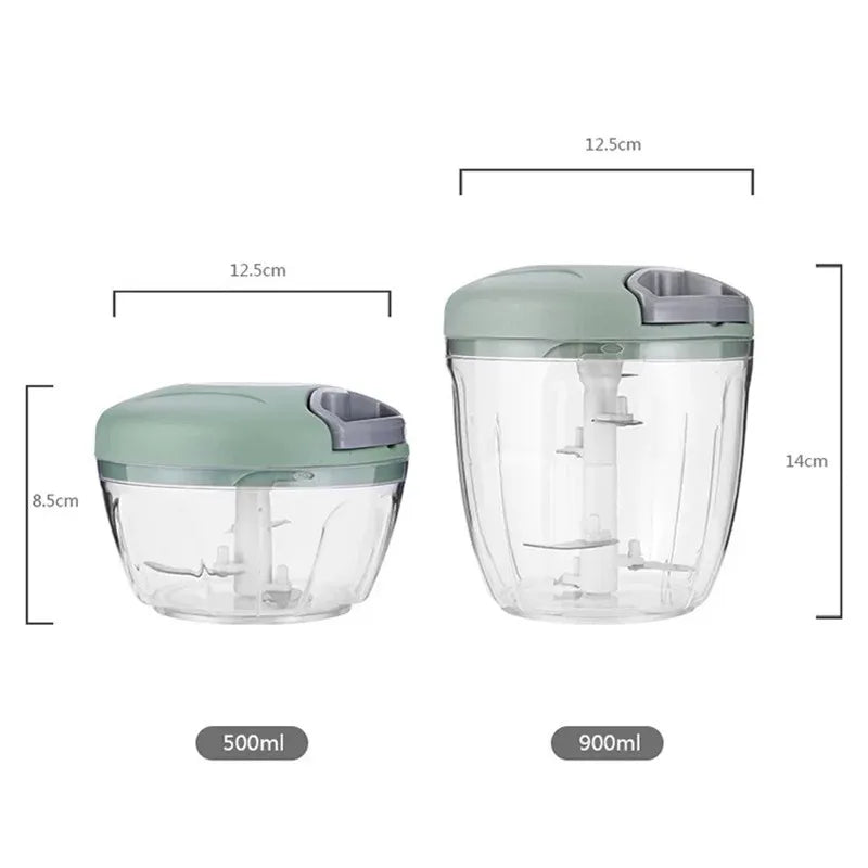Hachoir Manuel Cuisine 500/900ml - Coupe Ail Légumes Viande Oignon