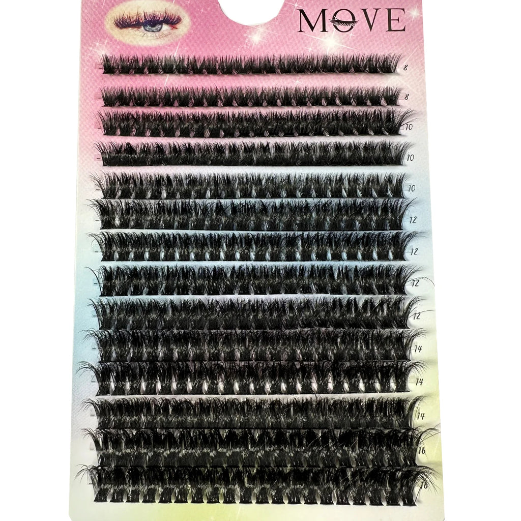Kit Extensions Cils 640 Clusters 5D - Faux Mink Volume Épais Maquillage