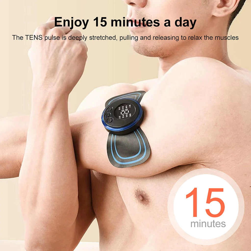 Masseur Cervical Électrique EMS - 8 Modes Massage Cou Dos Soulage Douleurs