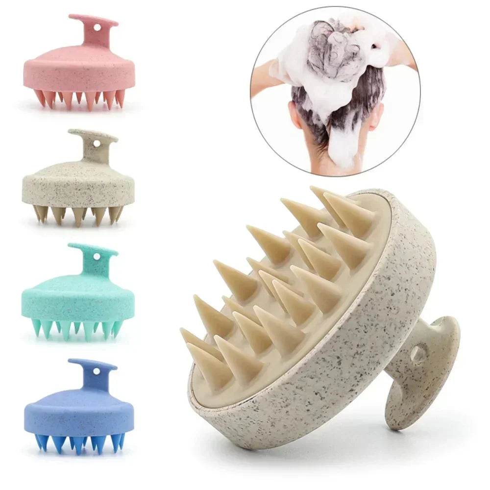 Brosse Shampooing Silicone - Massage Cuir Chevelu Douche Peigne Lavage