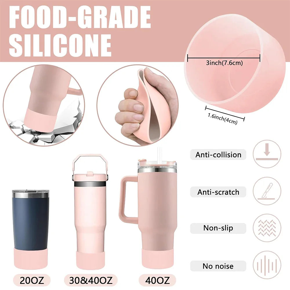 Set 9 Accessoires Gourde Stanley - Bouchons Pailles Fleurs Décoratifs Anti-Fuite