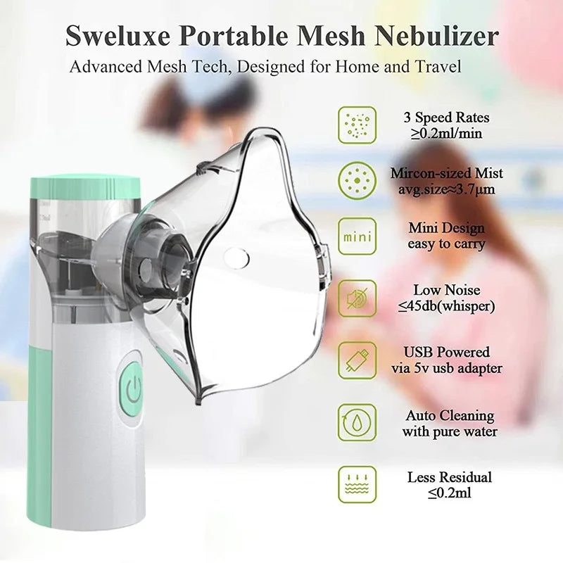 Nébuliseur Médical Portable Silencieux - Inhalateur Asthme Enfants Adultes