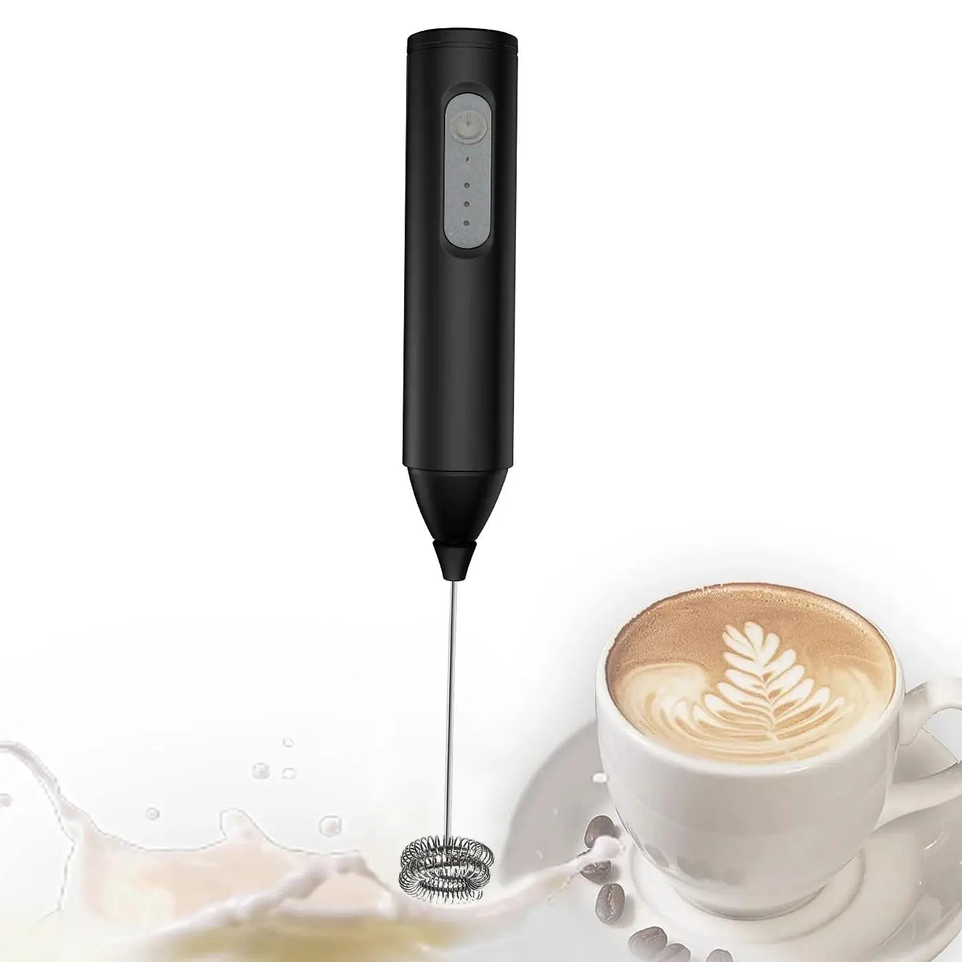 Mousseur à Lait Électrique USB 3 Vitesses - Fouet Café Cappuccino Œufs