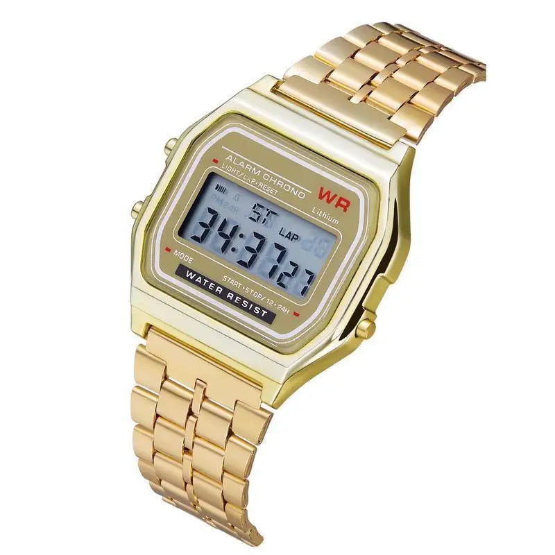 Montre F91W Digital LED Acier - Unisexe Multifonction Sport Business Rétro