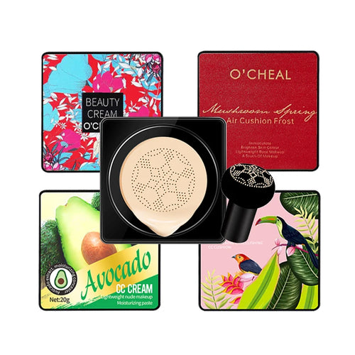 BB Cream Cushion Tête Champignon - Fond de Teint Correcteur Hydratant Compact