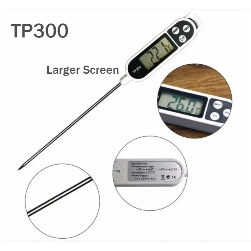 Thermomètre Alimentaire Numérique TP300 - Sonde Cuisine Viande BBQ Four