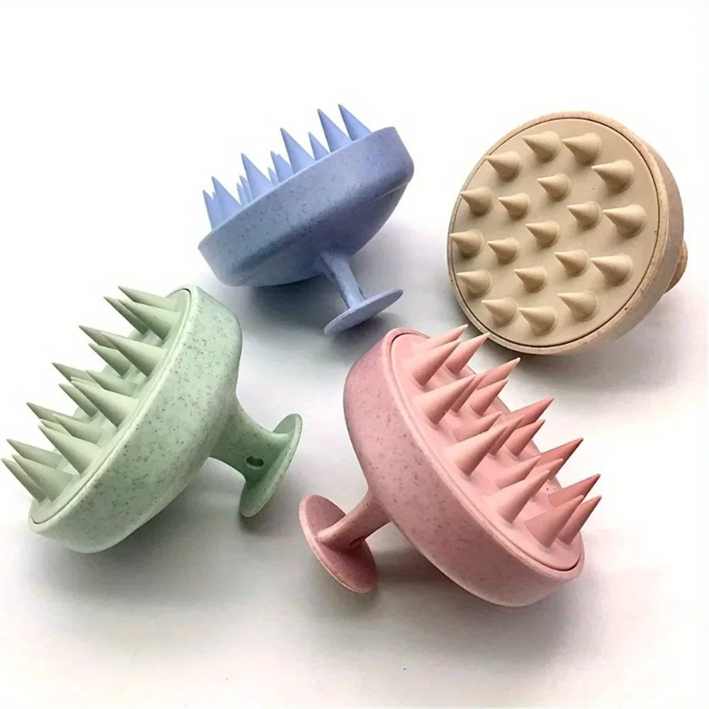 Brosse Shampooing Silicone - Massage Cuir Chevelu Douche Peigne Lavage