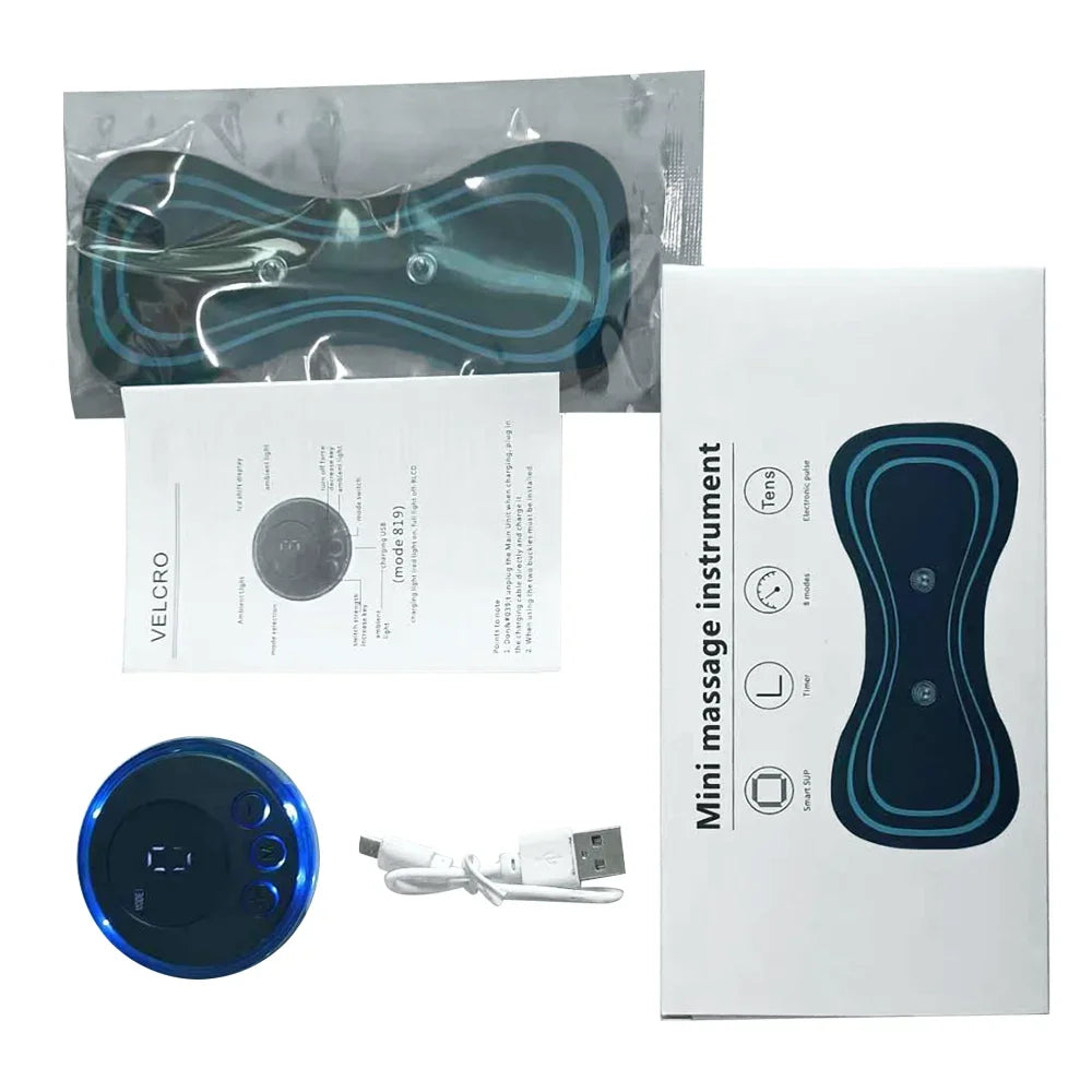 Masseur Cervical Électrique EMS - 8 Modes Massage Cou Dos Soulage Douleurs