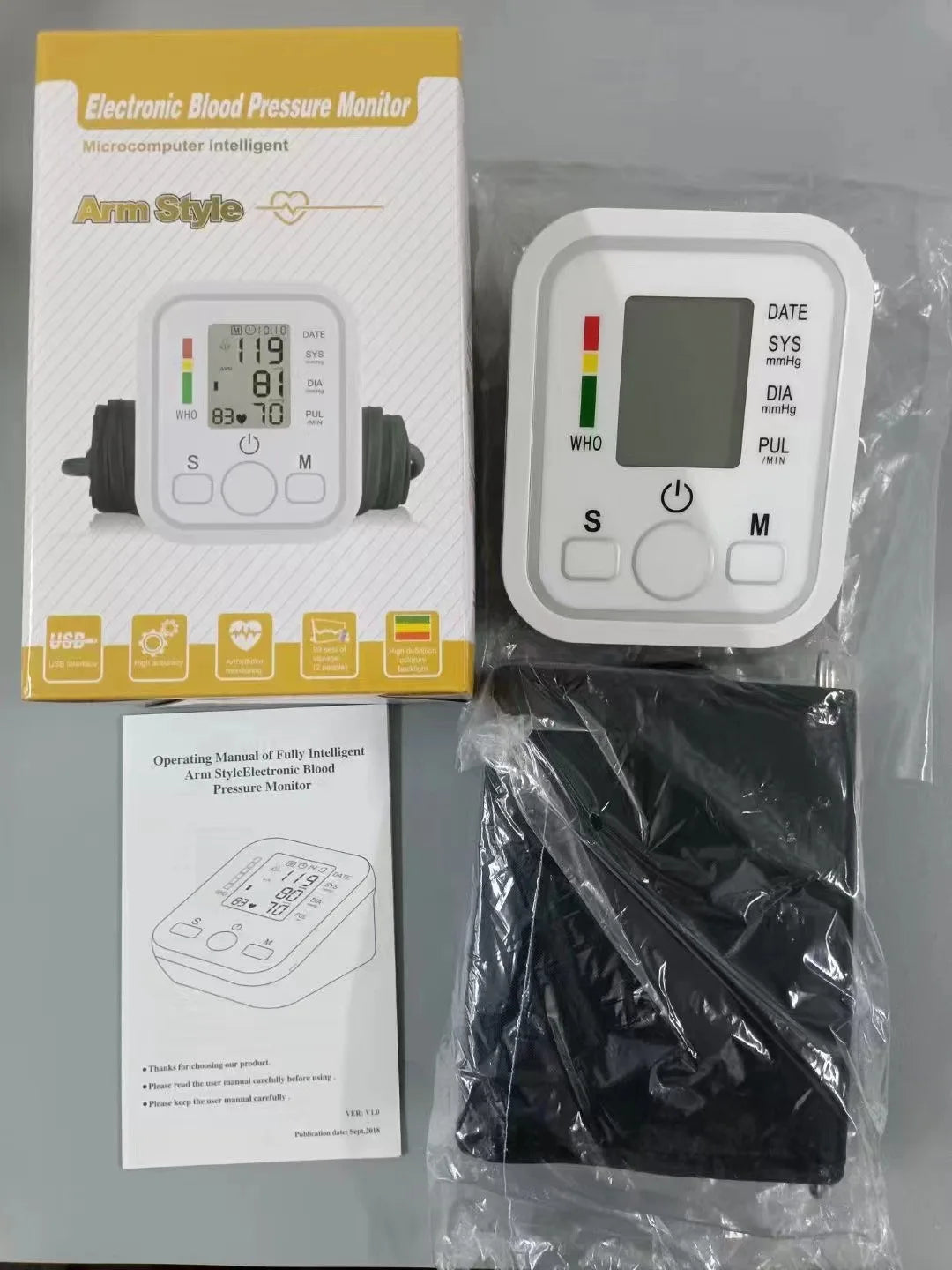 Tensiomètre Automatique Bras - Mesure Tension Artérielle Numérique Précis
