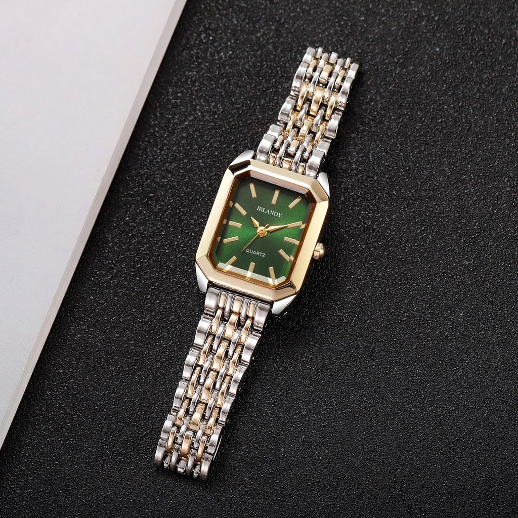 Montre Femme Rectangulaire Acier - Élégante Quartz Bracelet Métal Cadeau