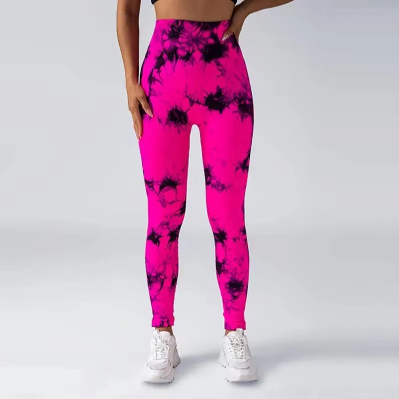 Legging Yoga Femme Sans Couture Taille Haute Push Up - Pantalon Sport Gainant Fitness Gym