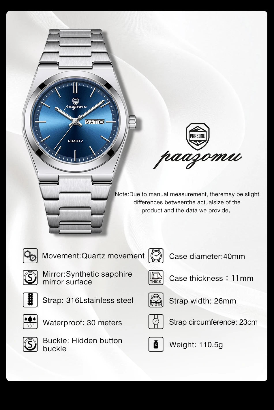 Montre Homme Luxe Acier Inoxydable - Quartz Sport Étanche Lumineuse Date