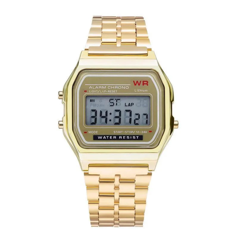 Montre F91W Digital LED Acier - Unisexe Multifonction Sport Business Rétro