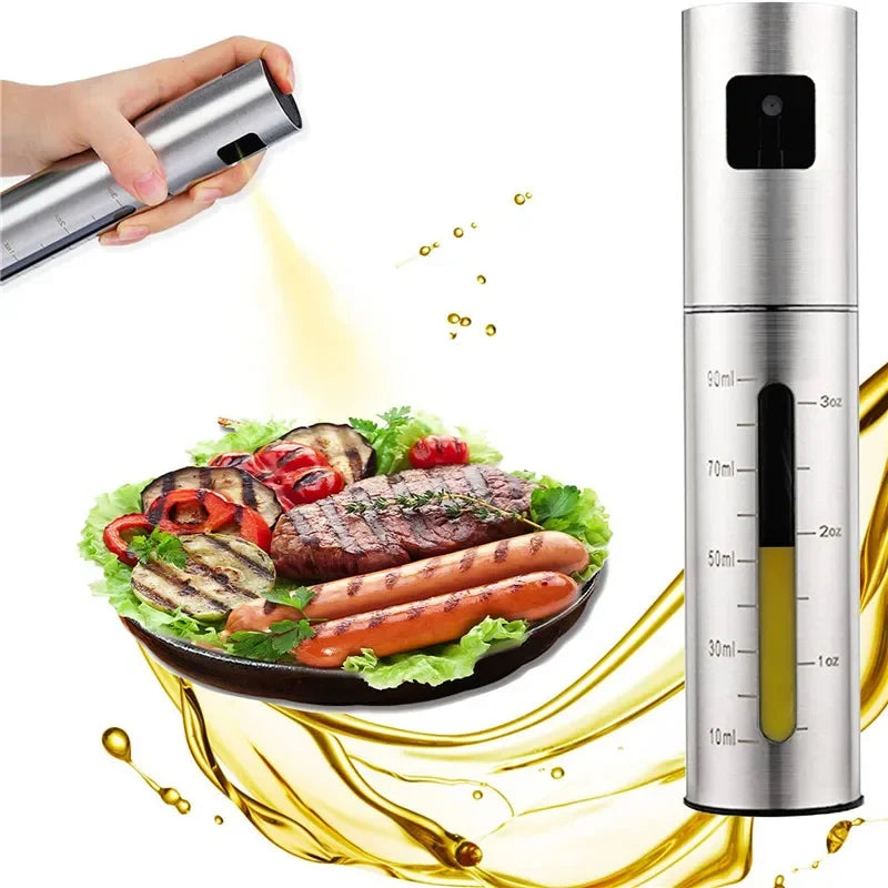 Spray Huile BBQ Inox 304 - Vaporisateur Huile d'Olive Vinaigre Cuisine Pâtisserie