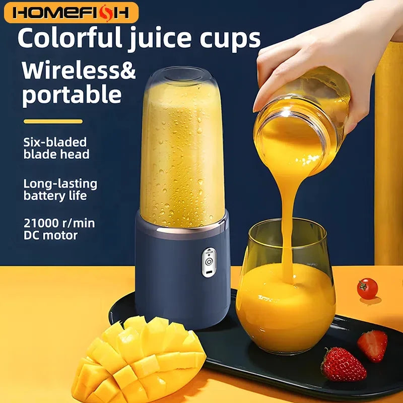 Extracteur Jus Portable Rechargeable USB - Blender Smoothie Fruits Voyage