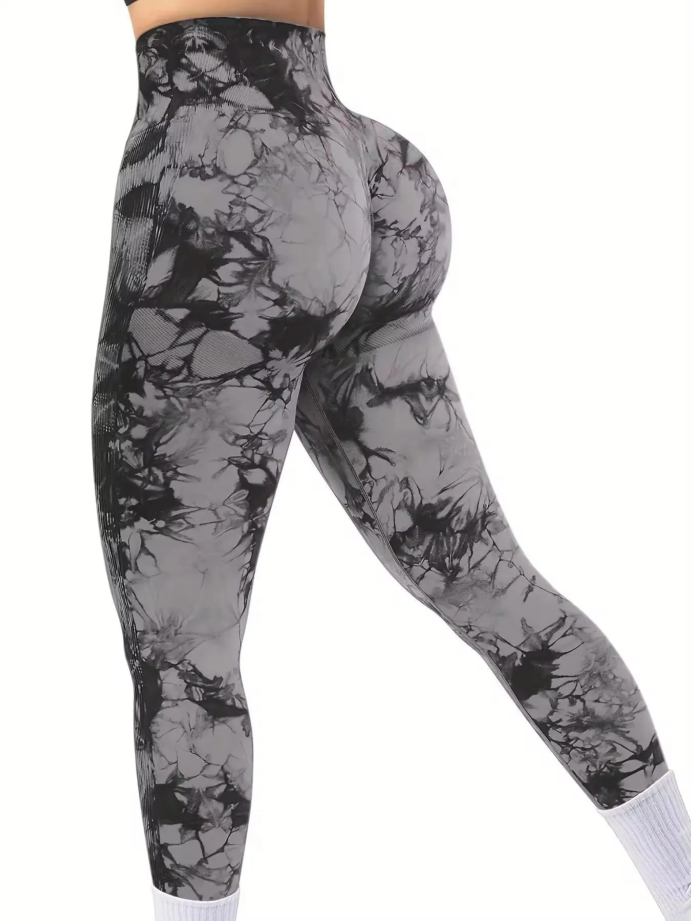Legging Yoga Femme Sans Couture Taille Haute Push Up - Pantalon Sport Gainant Fitness Gym