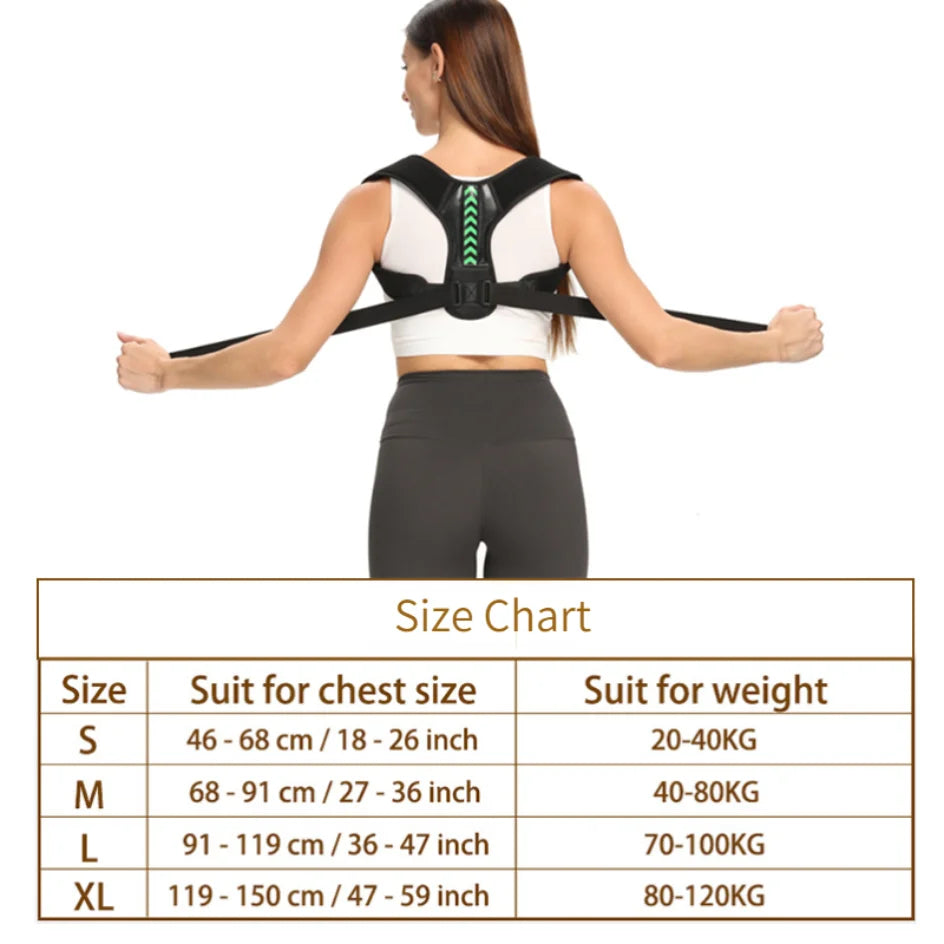 Correcteur de Posture Ajustable - Soutien Dos Épaules Clavicule Bureau Sport