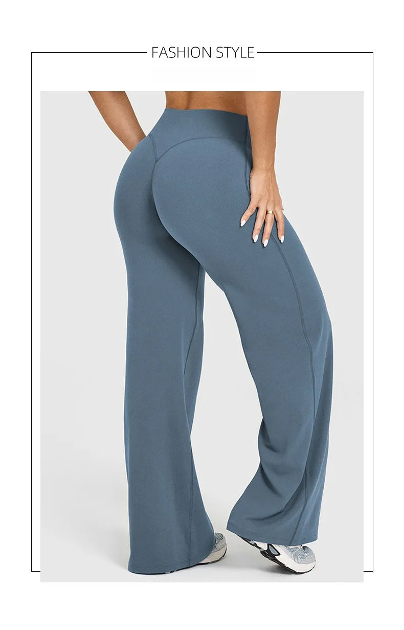 Pantalon Yoga Femme STOUREG Butter Fabric - Legging Sport Taille Moyenne Ultra Doux Jambe Droite