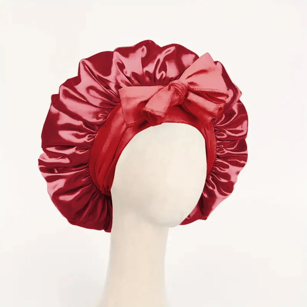 Bonnet Satin Nuit Cheveux - Protection Sommeil Ajustable Femme Homme