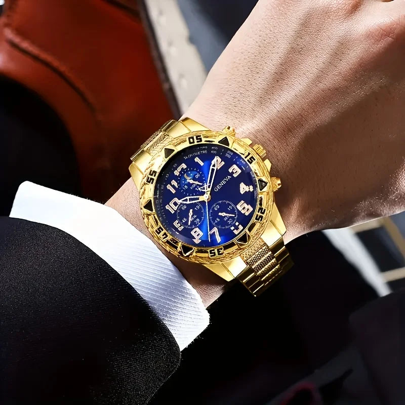 Coffret 2 Montres Homme Vintage - Acier Inoxydable + Silicone Quartz