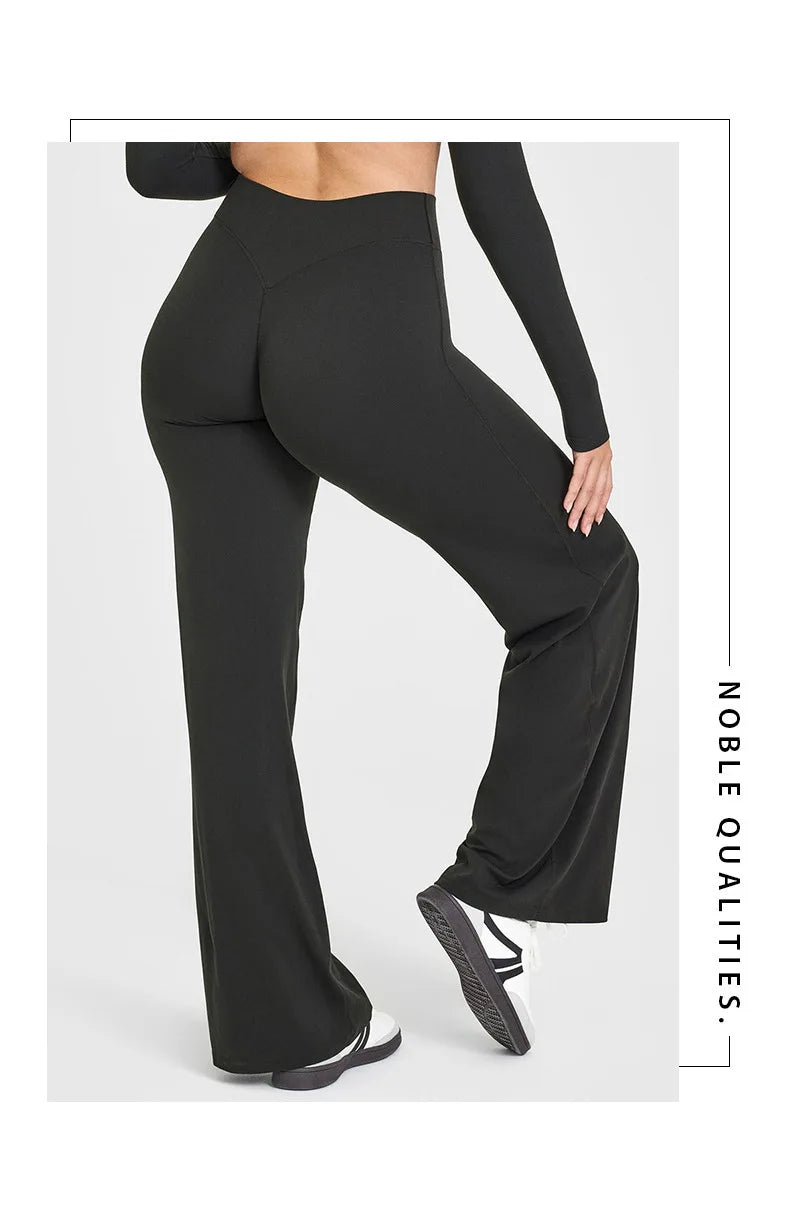 Pantalon Yoga Femme STOUREG Butter Fabric - Legging Sport Taille Moyenne Ultra Doux Jambe Droite